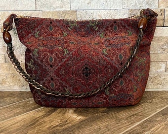 Diamond Tapestry Hobo bag in plush diamond fabric