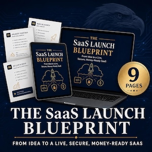 SaaS Launch Blueprint | Indie Hacker Startup eBook (Digital Download)