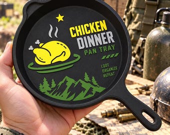 Bandeja Organizadora para Jantar de Frango (Arquivo STL e 3MF) | Bandeja Organizadora para Objetos de Jogos (Arquivo para Impressão 3D) | Organizador de Mesa para Jogos | Presente para Amantes de Jogos