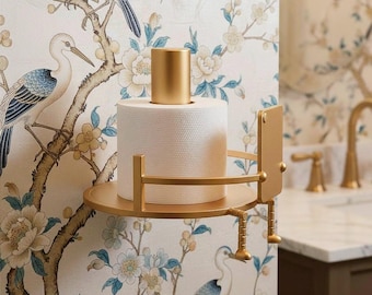 Suporte para Papel Higiênico em STL | Arquivo para Impressão 3D de Suporte para Papel Higiênico com Pernas Flexíveis | Suporte para Papel Higiênico para Mesa | Decoração de Banheiro