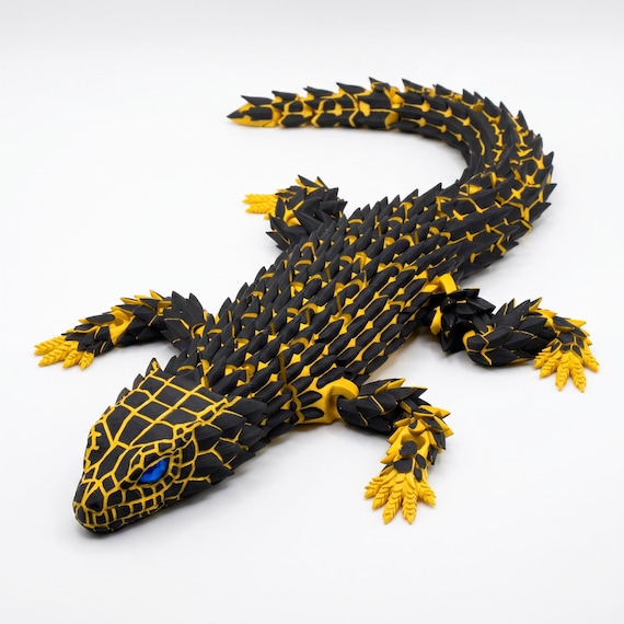 Articulated Lizard STL-3MF | Flexi Armadillo 3D Print Model | Fantasy Girdled Reptile Fidget Toy | Flexi Animal STL | 3MF Printing File