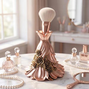 rose vase stl floral candle holder 3d printed pink vase decorative home decor