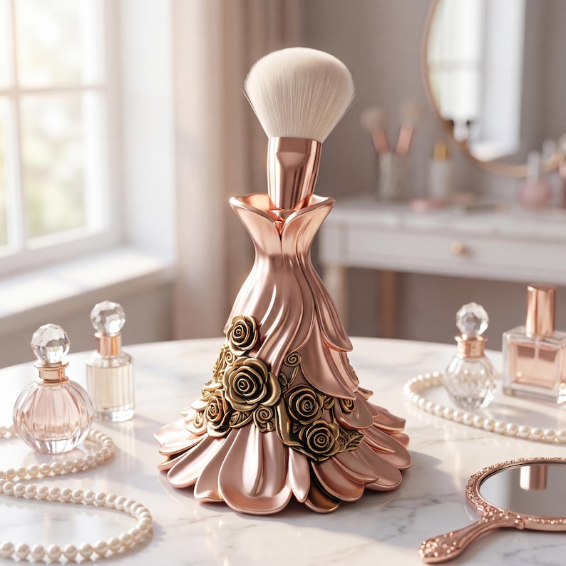 rose vase stl floral candle holder 3d printed pink vase decorative home decor