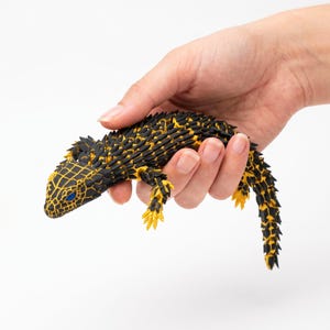 Articulated Lizard STL-3MF | Flexi Armadillo 3D Print Model | Fantasy Girdled Reptile Fidget Toy | Flexi Animal STL | 3MF Printing File