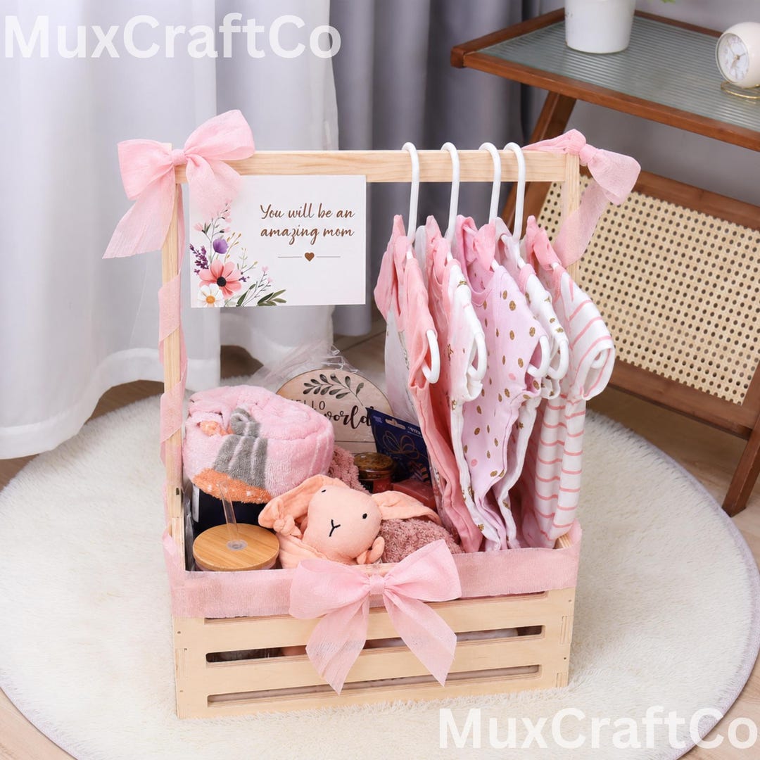 Baby Rack Crate Baby Storage Nursery Crate Hamper With Handle | Baby Shower Crate | New ...