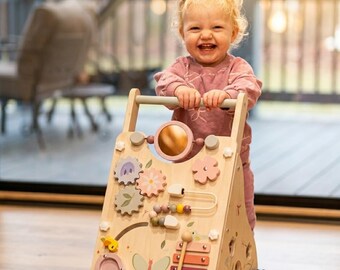 Push Walker Toys for Babies Learning to Walk & Sit-to-Stand | Baby Walker | Wooden Toys for Kids | Toddler Walker | Baby Carriage