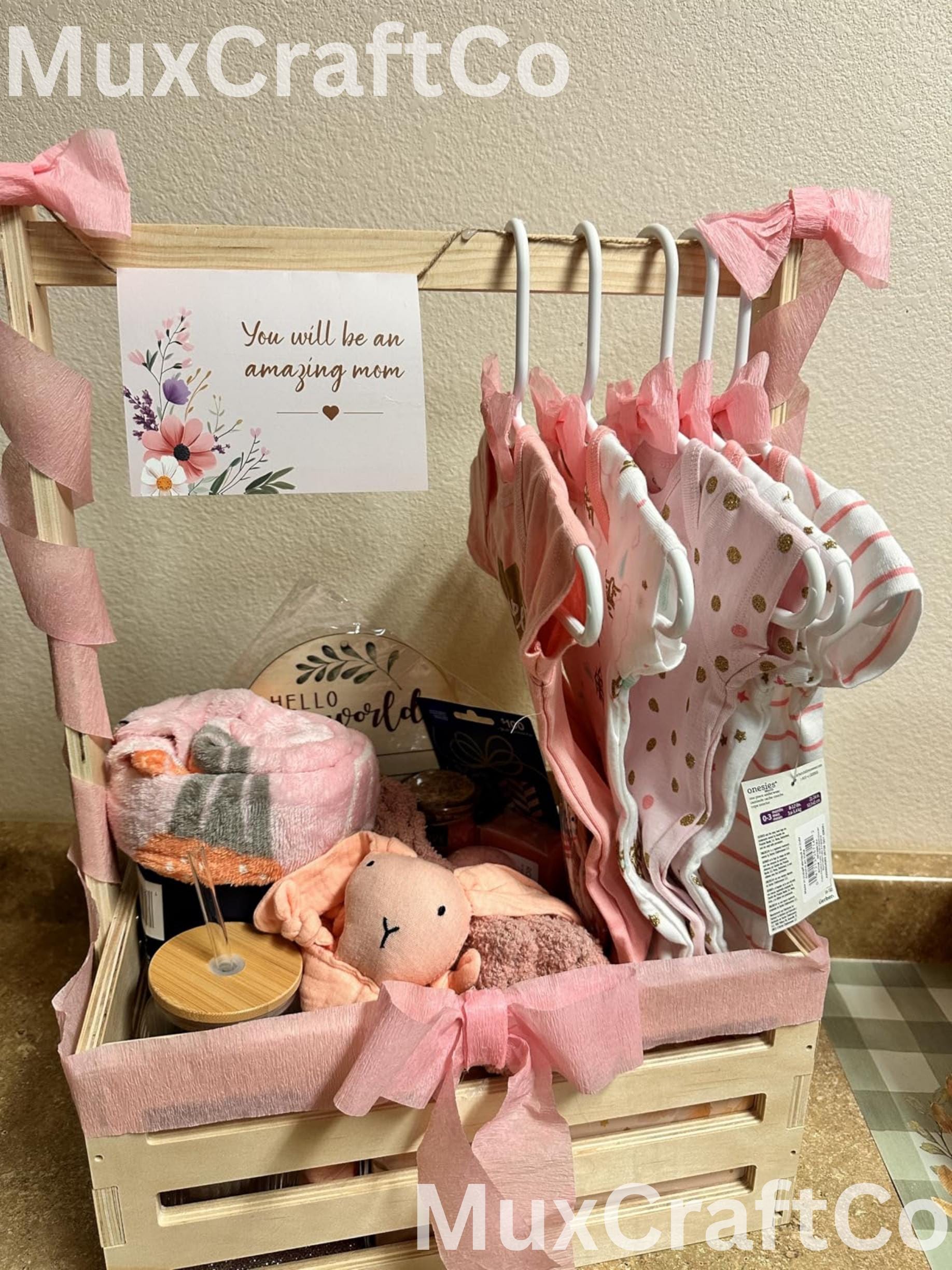 Baby Rack Crate Baby Storage Nursery Crate Hamper With Handle | Baby Shower Crate | New ...