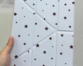 Blue Full Screen Stars iPad Tri + Y Fold Case, iPad Air / Pro / 11th Gen / Mini / 10th Gen - Anti-Bend Acrylic with Pen Slot, iPad Cases