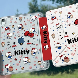 Full Screen Hello Kitty iPad Air 8 Tri + Y Fold Case, Hülle für iPad Air 5/4 / Pro 11 / iPad 11th Gen / Mini 7 / 10th/9th Gen