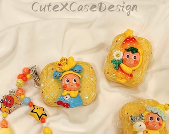 Cartoon 3D Star Person Silicone AirPods Case, AirPods Pro 2 Case, AirPods Pro Case, AirPods 1 2 3 4 Case, Couple AirPods Case