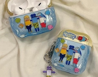 Bikini Bottom Buddies Silicone AirPods Case with Charm, AirPods Pro 2 Case, AirPods Pro Case, AirPods 1 2 3 4 Case
