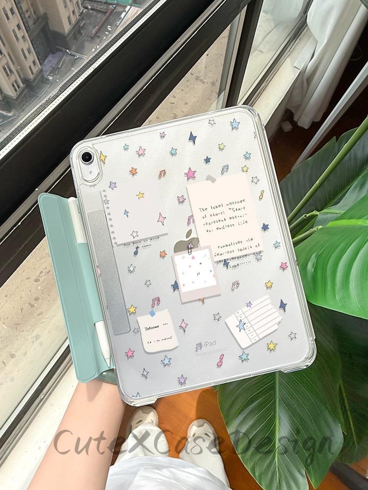 IPad Slide Detachable Tri-fold Y-stand Case, Star Note & Sticky Note ...