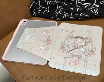 Fairy Tale iPad Rotating Stand Case, iPad Air / Pro 11 / iPad 11th Gen / Mini 7 / 10th/9th Gen - with Pen Slot, iPad Cases