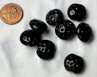 Lampwork Glass Lentil Beads Dark Chocolate(10)