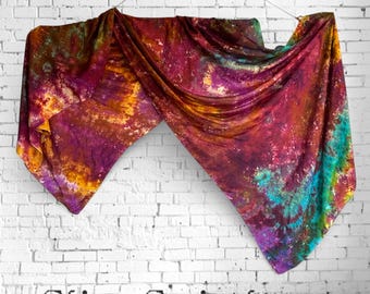The Rosette Nebula silk belly dance veil and cover up