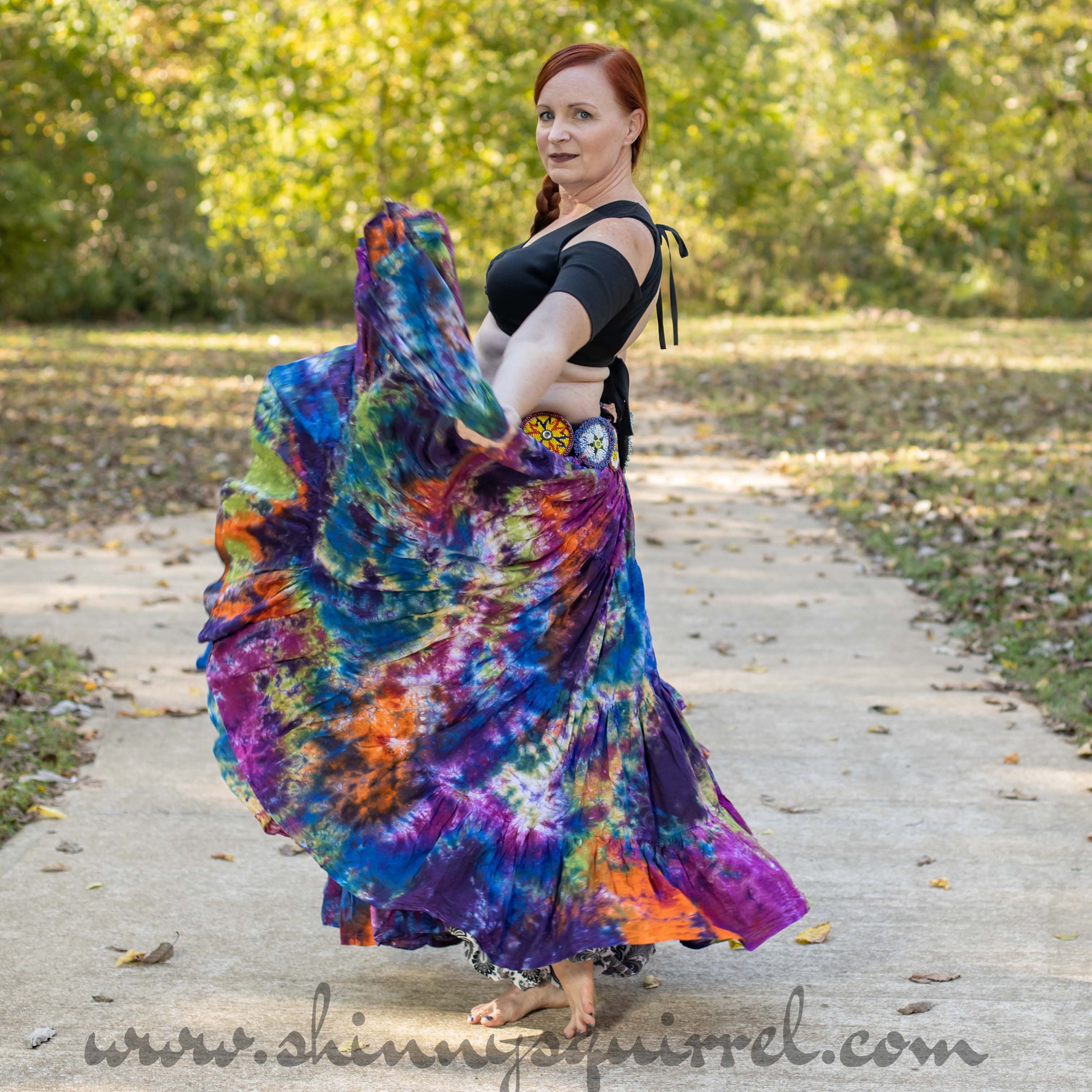 Tie dye dance clearance skirt