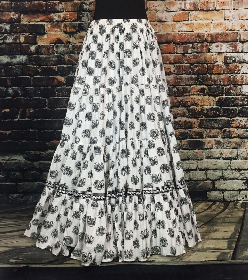 Cotton JAIPUR Tribal 25 Yard 4Tier Gypsy Skirt Belly Dance Tie /& Dye Polka Dot