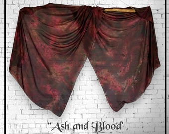 The "ash and blood' silk belly dance veil and cover up