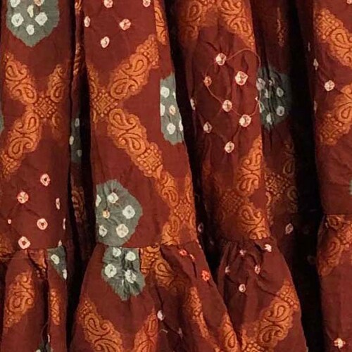 Rust and grey Bhandini jaipur 25 yard belly dance skirt, Padma, shops belly dance,4 tiered, renaissance fair, gypsy, bohemian