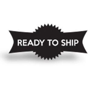 May include: Black and white graphic with a starburst design and the text "READY TO SHIP" in white.