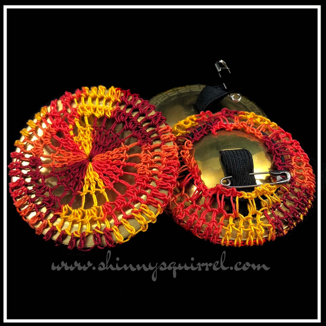 LARGE SIZE Fire Phoenix, Red, Orange, Yellow Cotton Belly Dance Zill