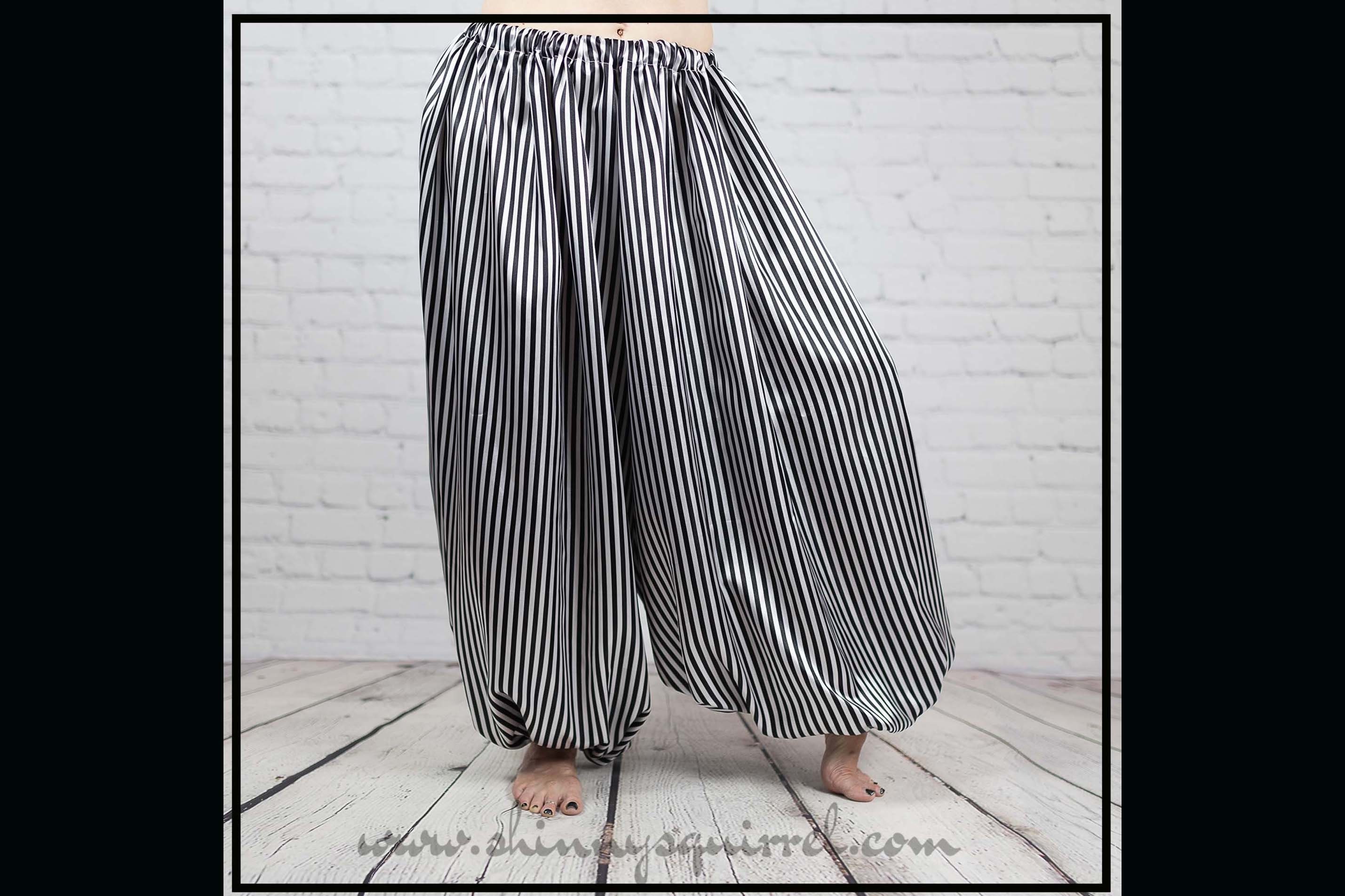 Black and White Striped Pants - Etsy