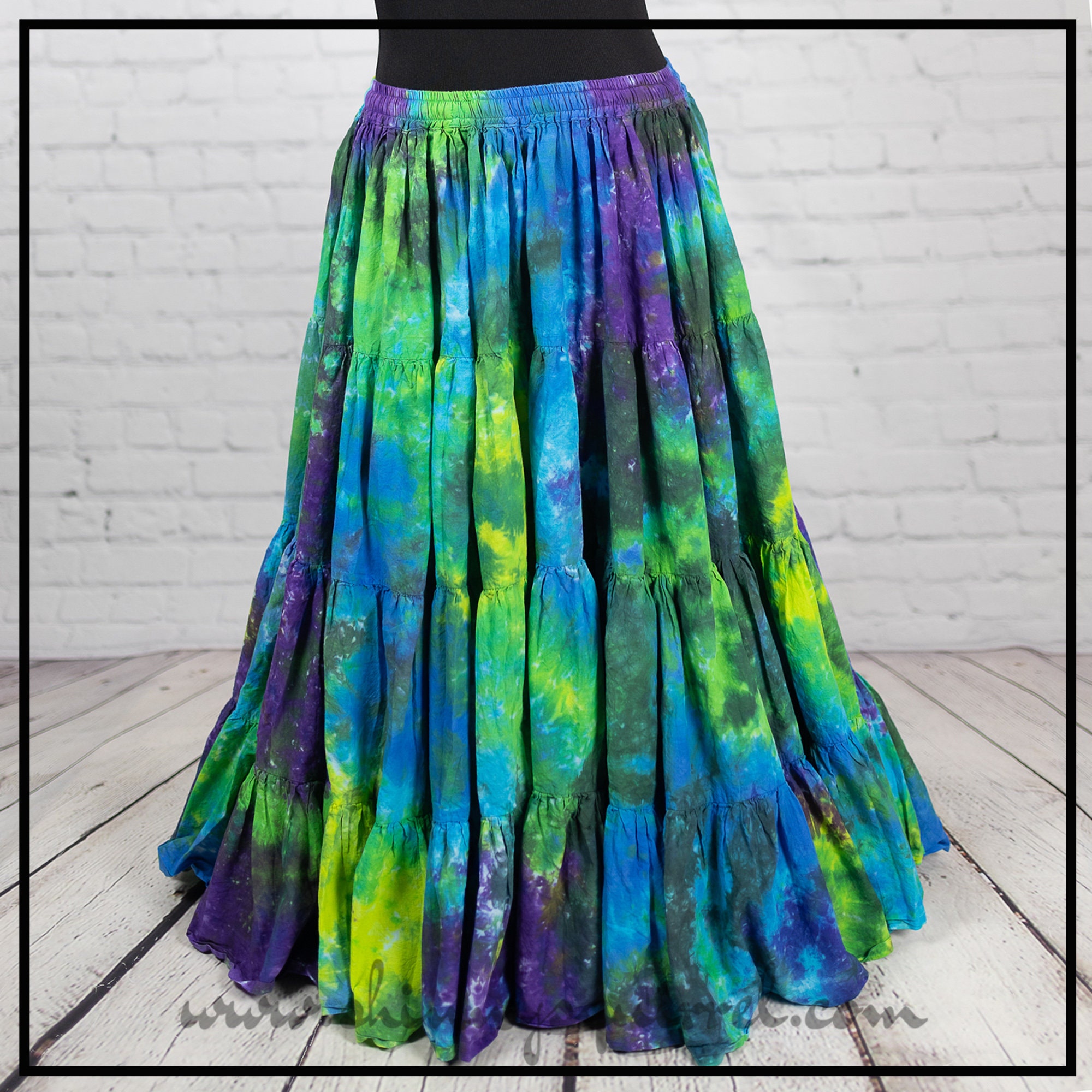 Gonna Zingara In Cotone 25 Iarde ATS Tribal 4 Livelli Danza Del - Foto 10