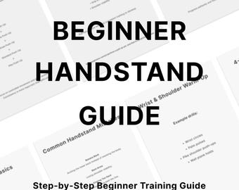 Beginner Handstand Guide | 4 Week Handstand Training Plan | Calisthenics Handstand Progression | Bodyweight Training PDF | Instant Download