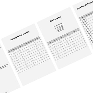 Handstand Progress Tracker Printable | Handstand Training Log | Calisthenics Handstand Tracker | Bodyweight Workout Progress PDF image 4