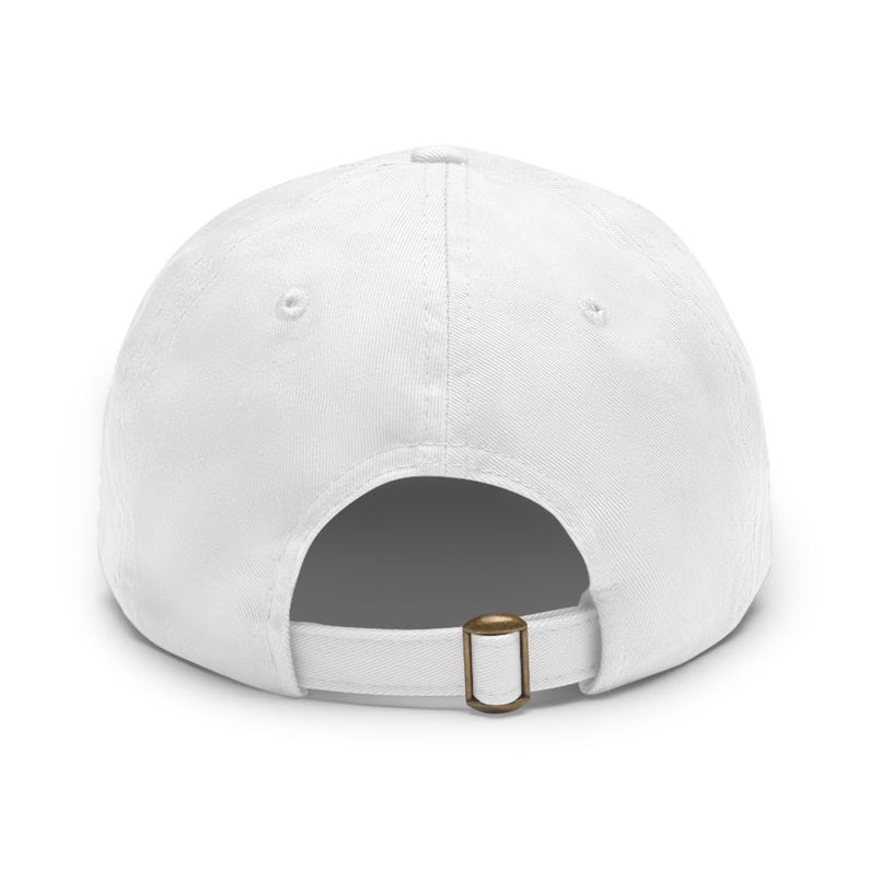 Boné estilo "Dad Hat" com patch de couro, boné de beisebol com patch retangular em relevo | Opção de monograma imagem 3