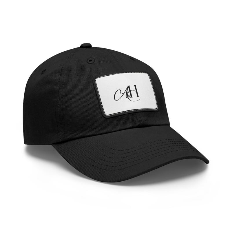 Boné estilo "Dad Hat" com patch de couro, boné de beisebol com patch retangular em relevo | Opção de monograma imagem 16