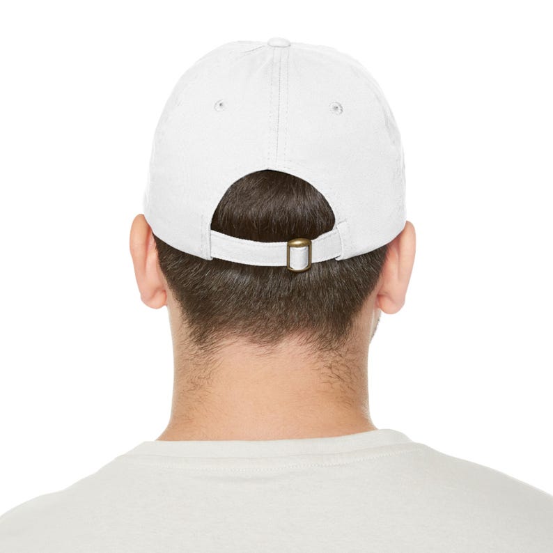 Boné estilo "Dad Hat" com patch de couro, boné de beisebol com patch retangular em relevo | Opção de monograma imagem 7