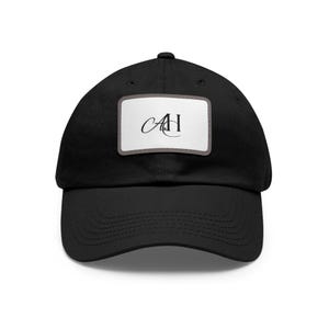 Boné estilo "Dad Hat" com patch de couro, boné de beisebol com patch retangular em relevo | Opção de monograma imagem 8