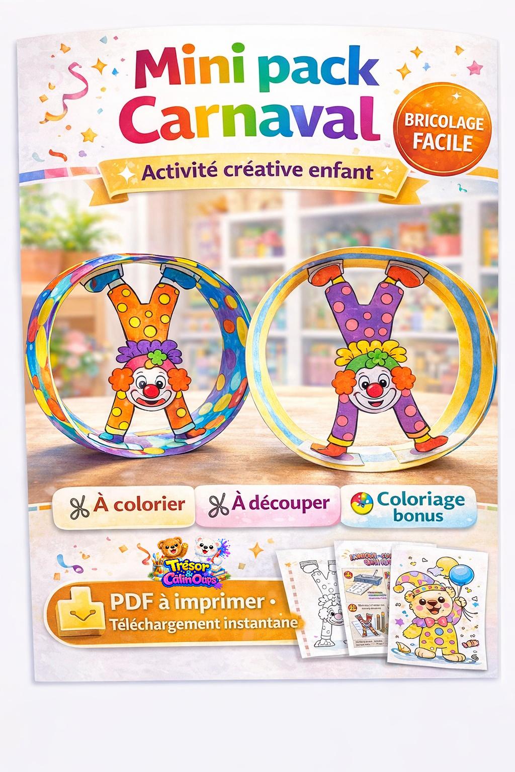 Children's Carnival Activity – Rolling Clown – Printable PDF ...