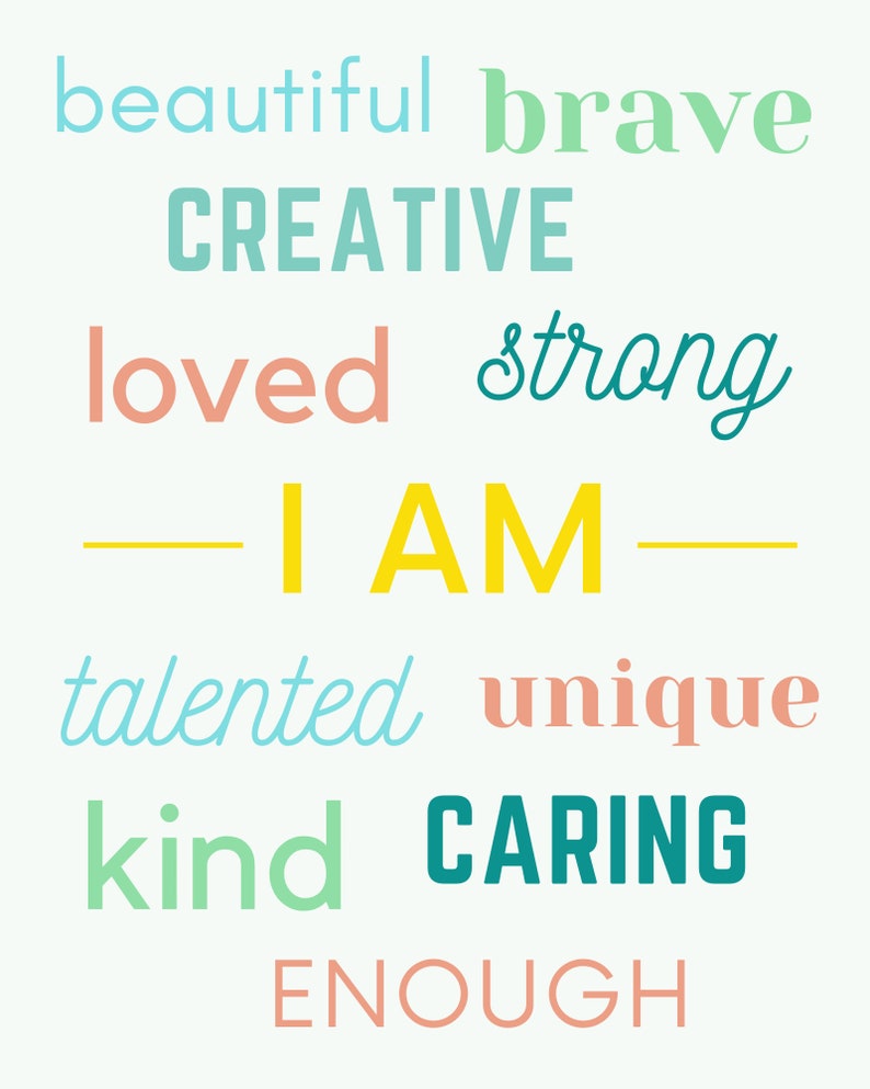 Positive Affirmations for Classroom / Teacher's Printable Sign ...
