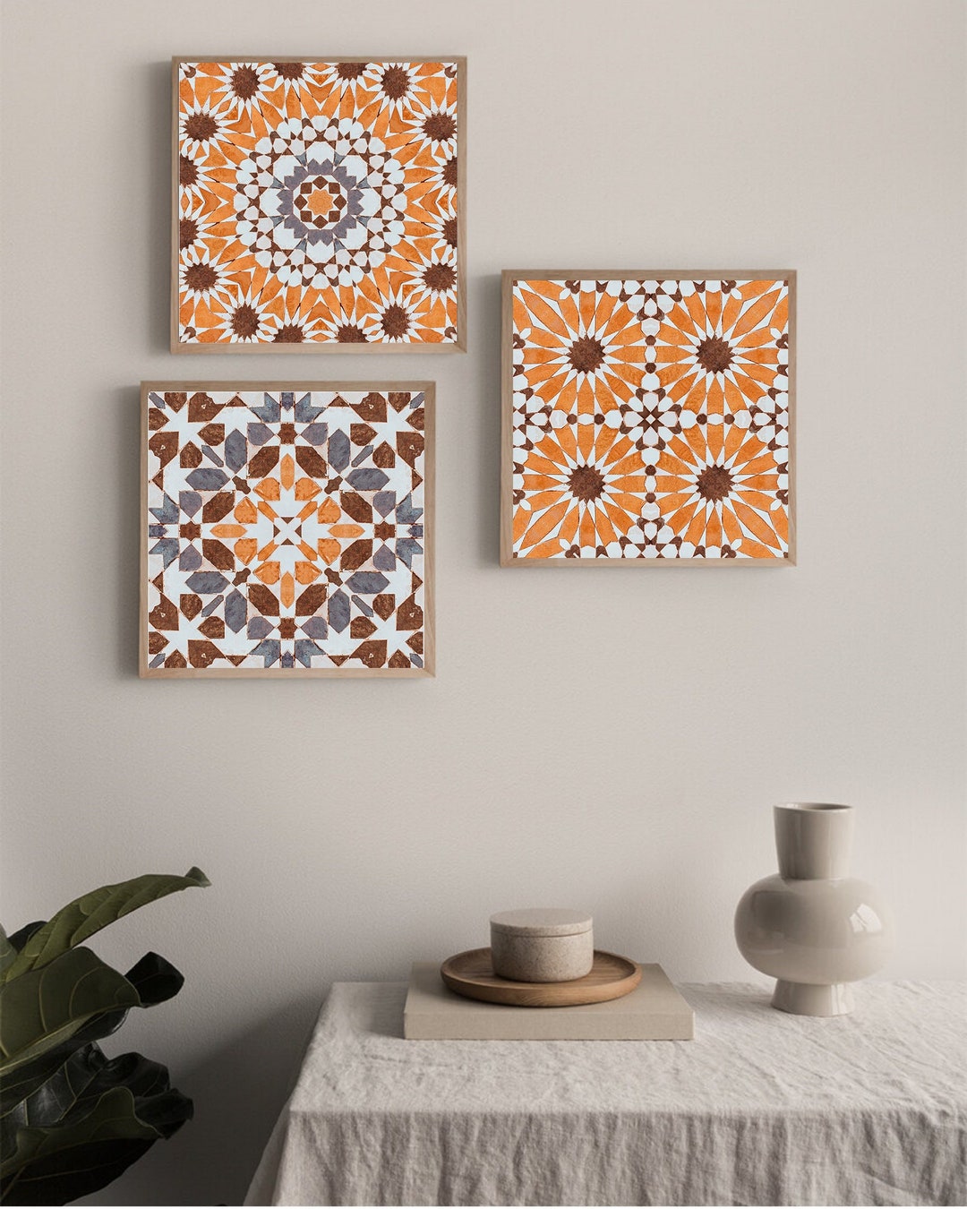Moroccan Tile Art Prints: Geometric Mosaic Wall Decor (digital Download ...