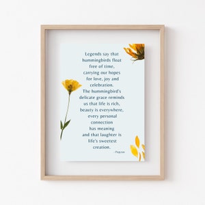 Colibrí significado de la cita de la vida, Amor, Alegría, Celebración, Risa, DESCARGA DIGITAL