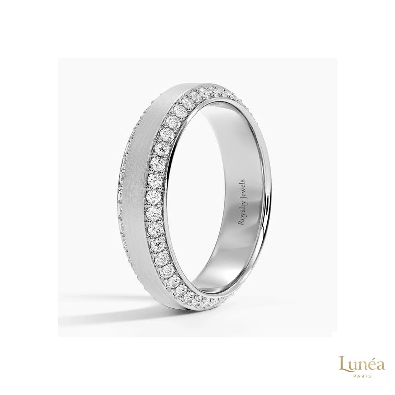 Pavé Lab Diamond Eternity Wedding Band | Lab Grown | 14K Gold ...