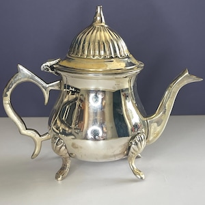 Vintage Bombay Company silverpläterad miniatyr tekanna ljus