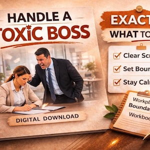 Wie man mit einem toxischen Chef umgeht | Genau das, was in schwierigen Gesprächen zu sagen | Arbeitsplatzgrenzen Arbeitsbuch