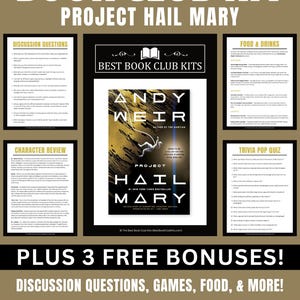 Best Book Club Kit: Project Hail Mary by Andy Weir, Printable Discussion Guide, Games, Trivia, Food and Drink Ideas, & More!