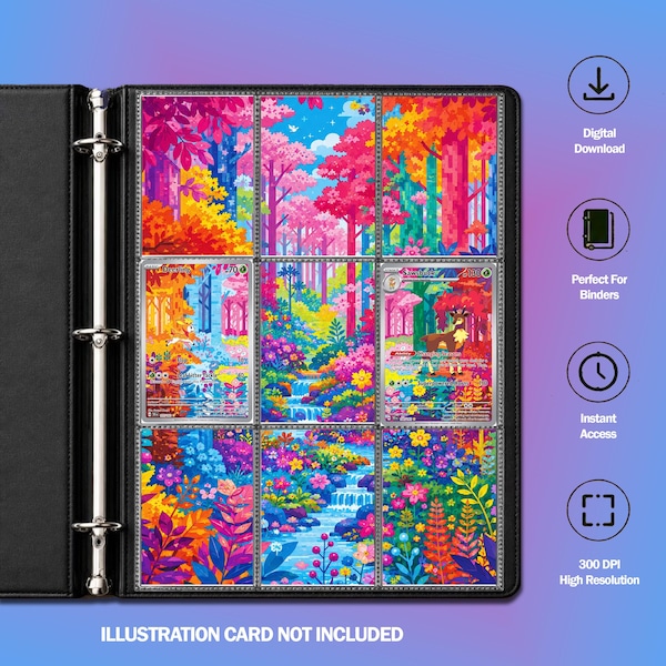 Deerling & Sawsbuck Inspired Extended Art for Binder | Temporal Forces TCG Binder Display | Digital Download | Michi Method