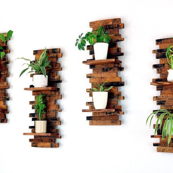 Whiskey Barrel Plant Shelving