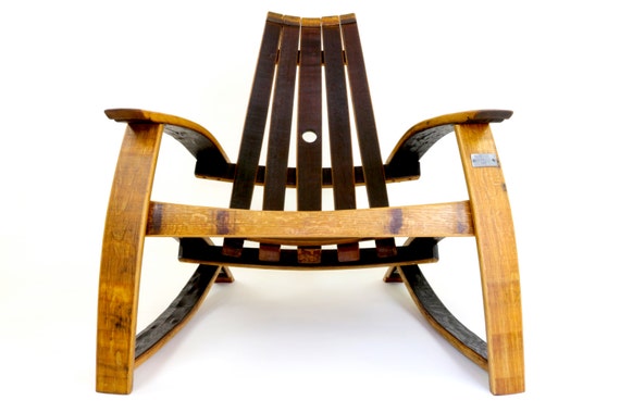 Wine Barrel Lounge Chair Patio Furniture Barrel Furniture Etsy