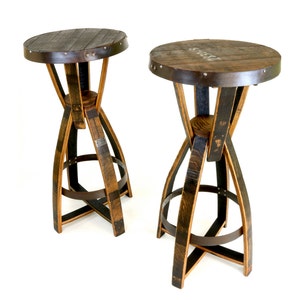 Whiskey Barrel Bar Table
