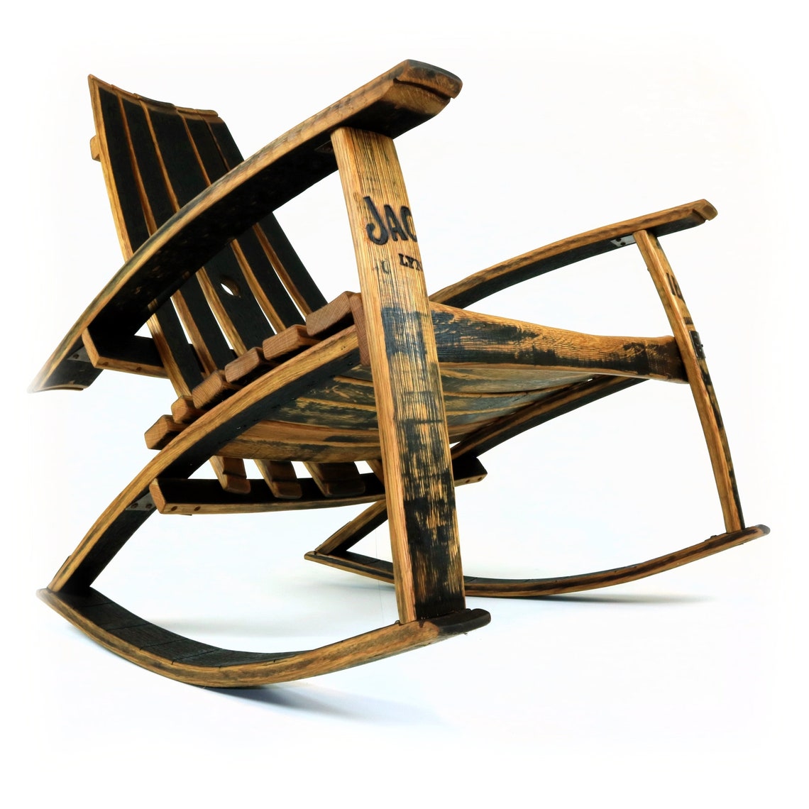 Jack Daniels Rocking Chair Whiskey Barrel Rocking Chair Etsy