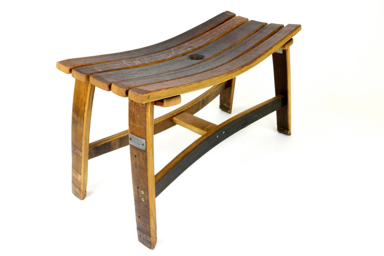 Wine Barrel Bench Entryway Bench Reclaimed Wood Bench Etsy