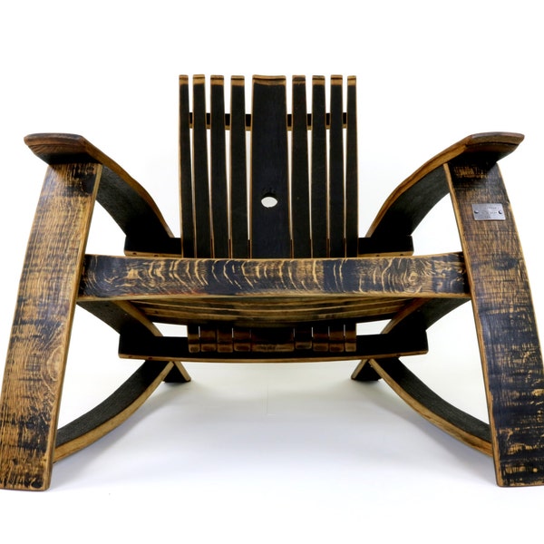 Whiskey Barrel Adirondack Chairs | Bourbon Barrel Lounge Chairs