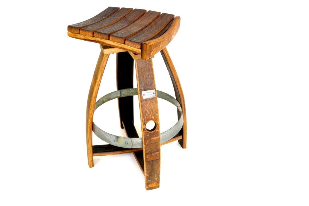 Wine Barrel Bar Stools W/ Memory Swivels Etsy