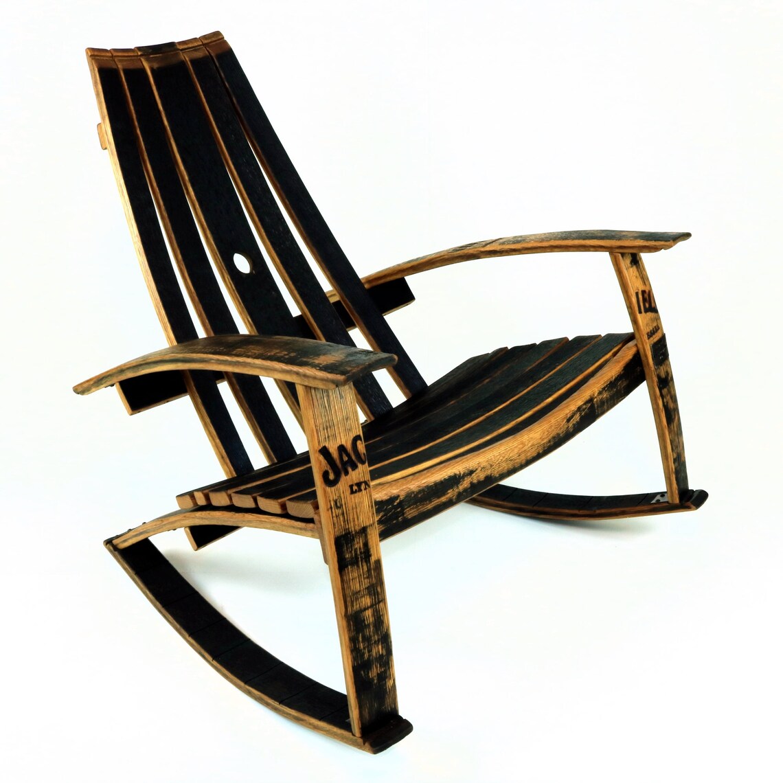 Jack Daniels Rocking Chair Whiskey Barrel Rocking Chair Etsy